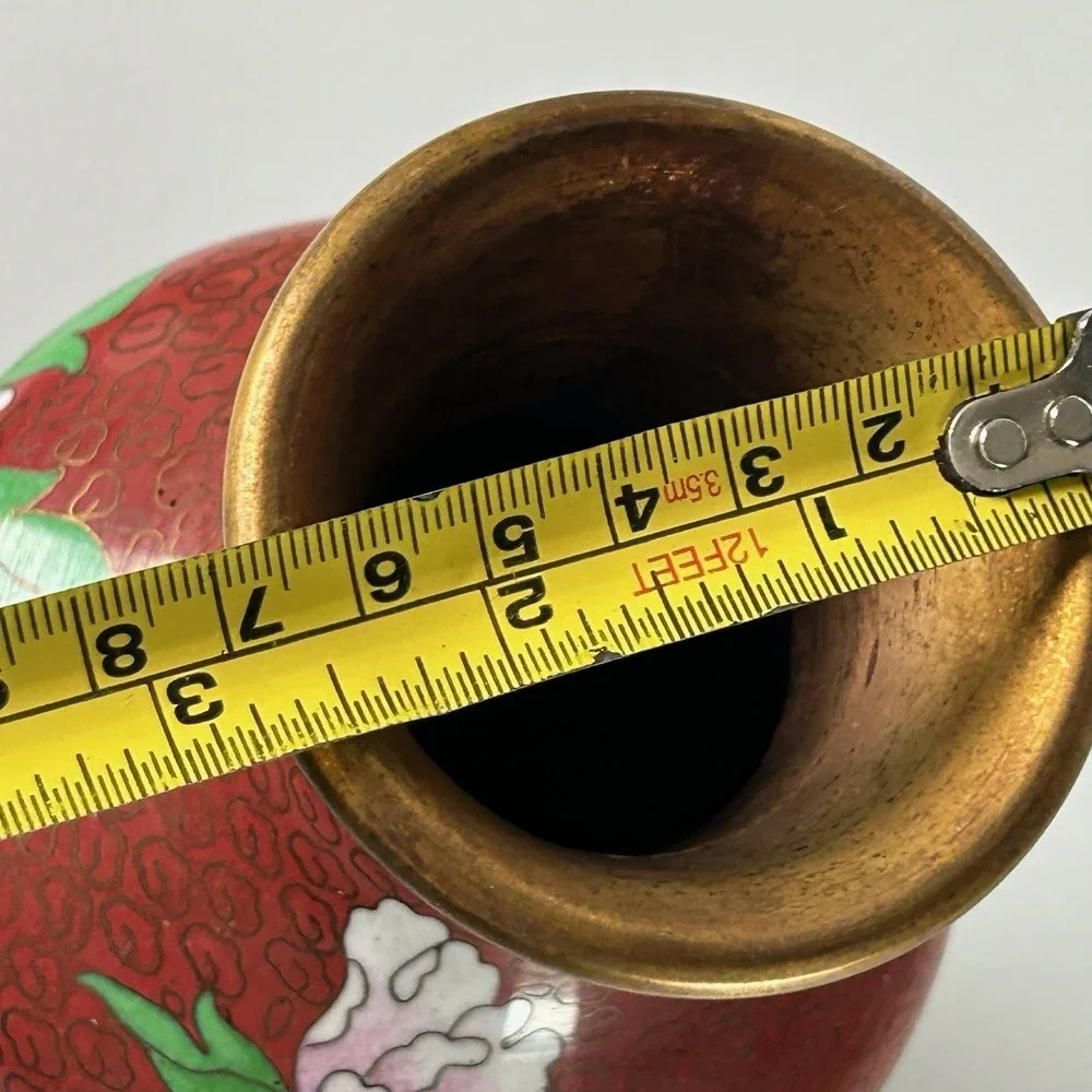 Vintage Chinese‎ Cloisonné Vase 8